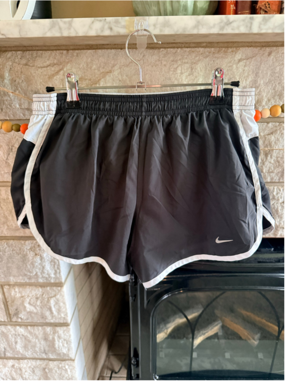 Women's Nike Dri-Fit Athletic Shorts Size M Black and White